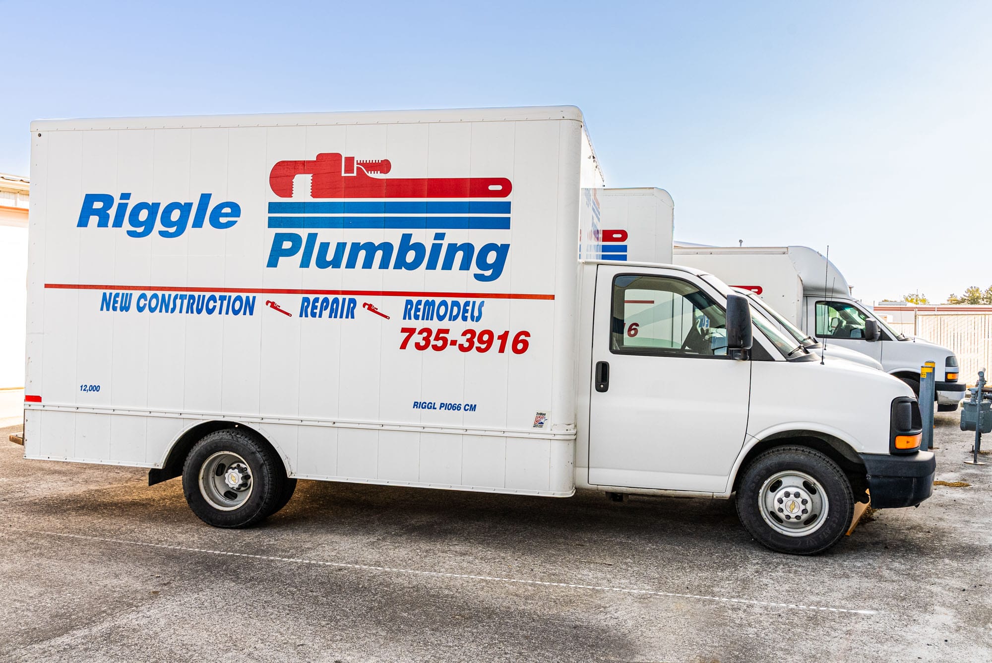 Riggle_Plumbing_trucks_18 Plumbing company truck for repairs and remodels.