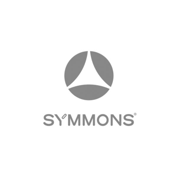 Symmons logo with triangle symbol